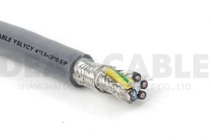 伺服耐油雙護(hù)套屏蔽軟電纜 YSLYCY  4*1.5+（2*0.5）P